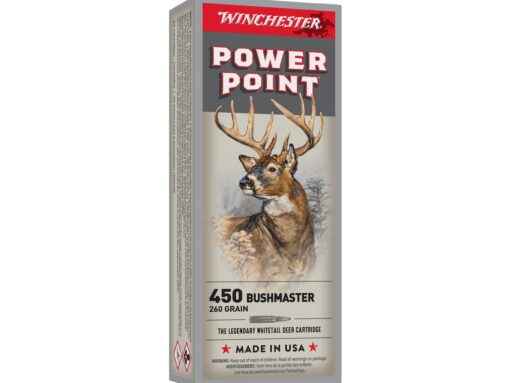 Winchester Power Point Ammunition 450 Bushmaster 260 Grain Power-Point Box of 20