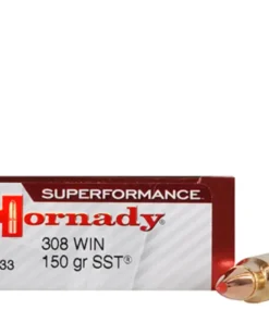 Hornady Superformance SST Ammunition 308 Winchester 150 Grain SST Polymer Tip Box of 20
