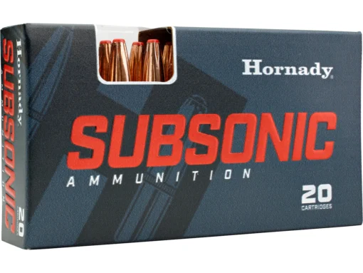 Hornady Subsonic Ammunition 450 Bushmaster 395 Grain SUB-X FTX Box of 20