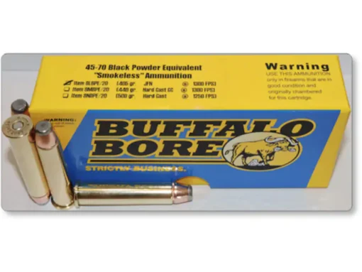 Buffalo Bore Smokeless Black Powder Equivalent Ammunition 45-70 Government 405 Grain Jacketed Flat Nose Box of 20